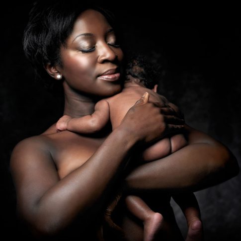 Black mom and baby - portrait - harderlee