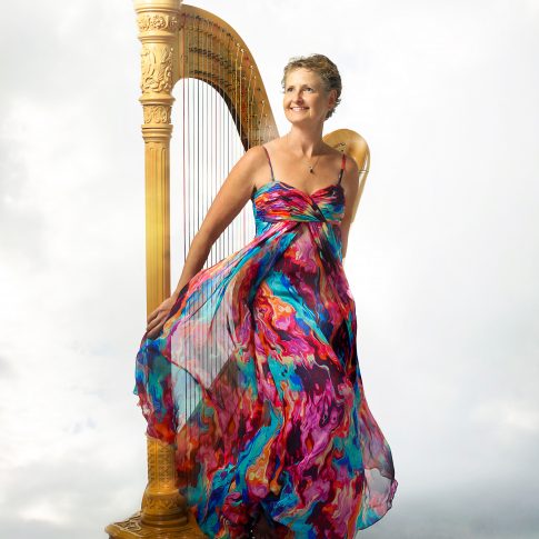 harpist musician woman - portrait - harderlee