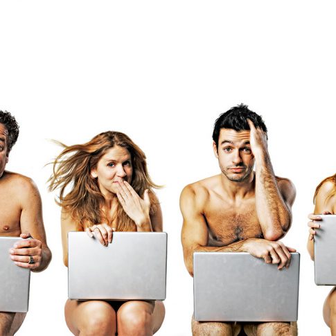 naked people behind laptops - editorial - harderlee